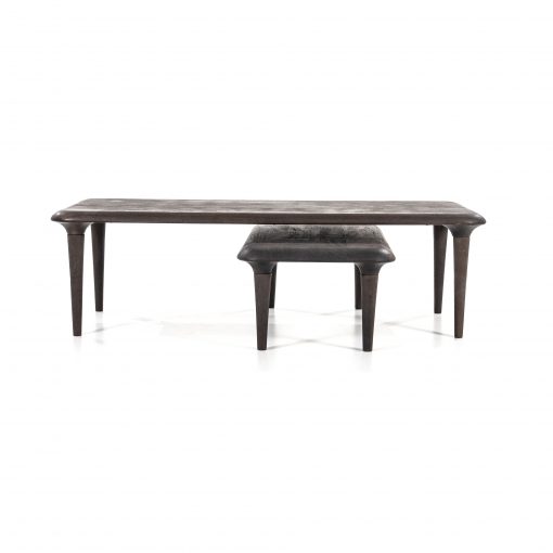 Salontafel set Jiska 130x60 / 90x45 - bruin - Afbeelding 6