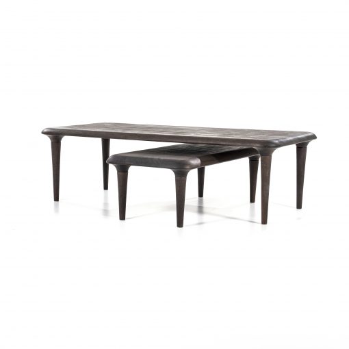 Salontafel set Jiska 130x60 / 90x45 - bruin - Afbeelding 5