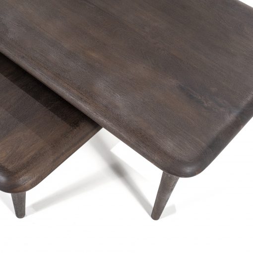 Salontafel set Jiska 130x60 / 90x45 - bruin - Afbeelding 4