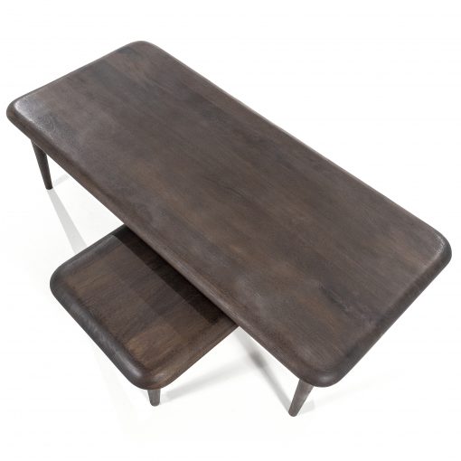 Salontafel set Jiska 130x60 / 90x45 - bruin - Afbeelding 2