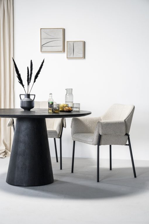 Eettafel Aron rond 130 - zwart - Afbeelding 2