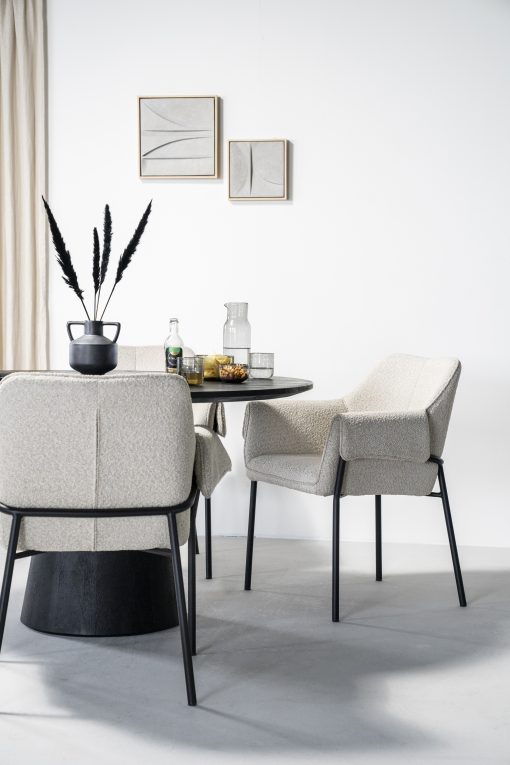 Eettafel Aron rond 130 - zwart - Afbeelding 4