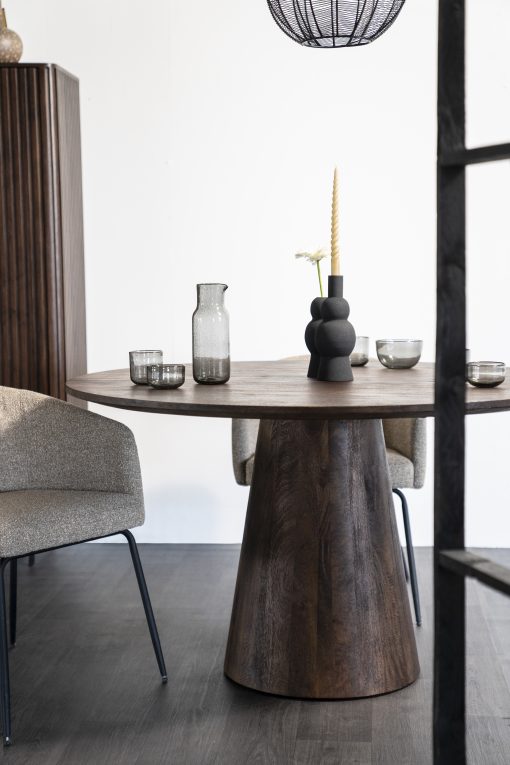 Eettafel Aron rond 130 - bruin - Afbeelding 3