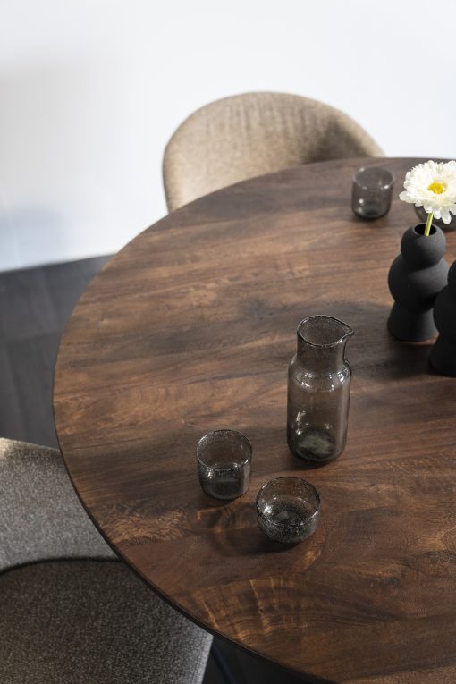 Eettafel Aron rond 130 - bruin - Afbeelding 4