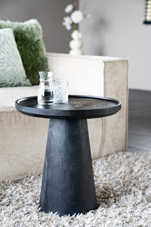 Bijzettafel Ron 46x49 - zwart - Afbeelding 6