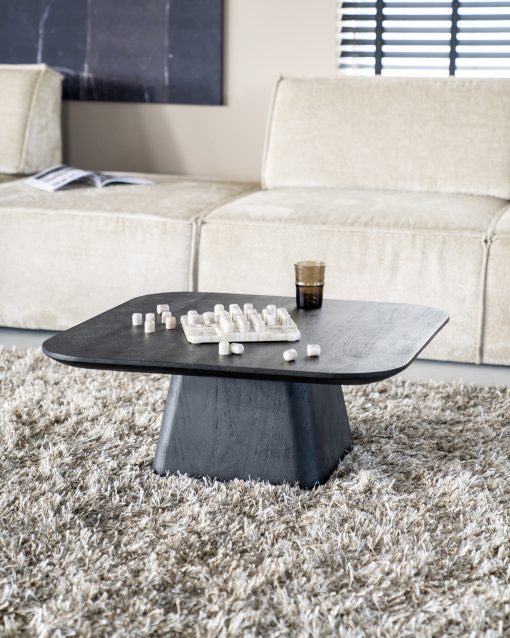 Salontafel Aron vierkant 80x80 - zwart