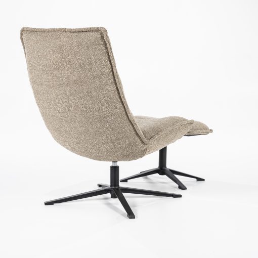 Fauteuil Marcus met voetenbank- beige Baquer - Afbeelding 4