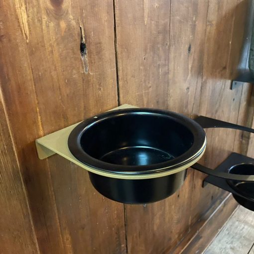 Hondenvoerbak ring goud/zwart
