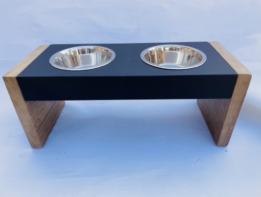 Hondenvoerbak eiken/zwart - Afbeelding 4