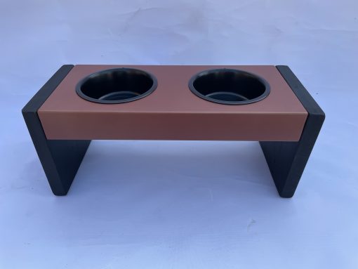 Hondenvoerbak brick/zwart eiken - Afbeelding 3