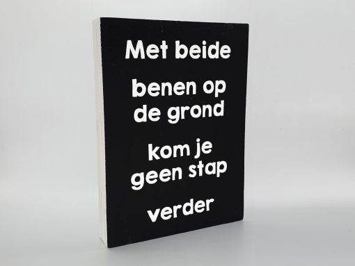 Tekstblok 25x18cm Benen zwart