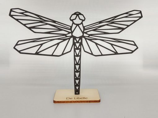 silhouette Libelle op voetstuk