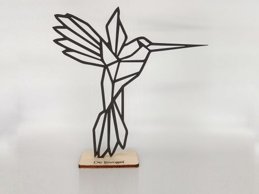 silhouette Ijsvogel op voetstuk