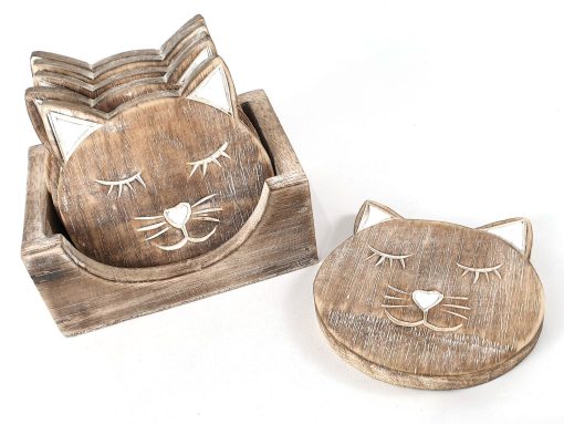 Onderzetter Kat set van 6