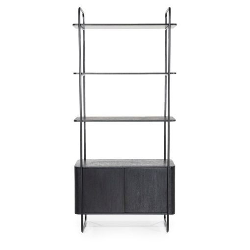 Wandkast James 2drs. - zwart - Afbeelding 4