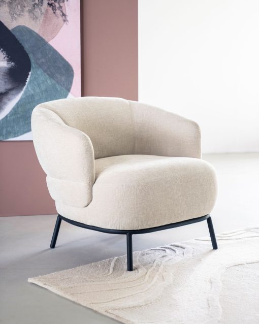Fauteuil David - beige Safari