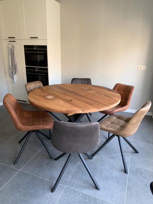 Ronde tafel Rita uitschuifbaar acacia