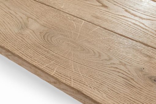 Cas Boomstam eiken old style v-groef tafelblad - Afbeelding 5