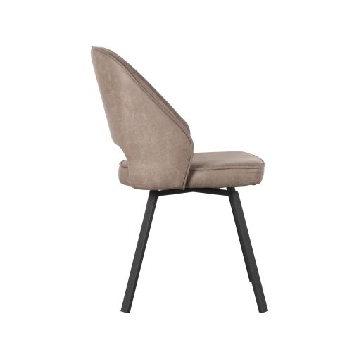 Stoel Lewis taupe micro suede - Afbeelding 5
