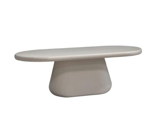 Salontafel ovaal wit