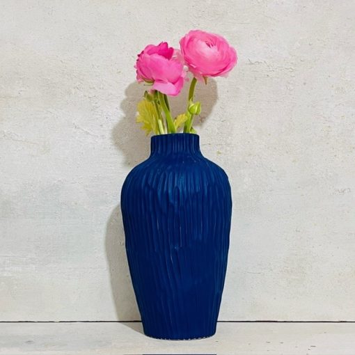 Vaas Blauw Ribbel