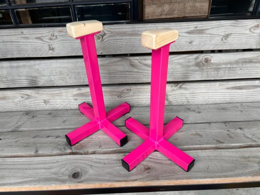Acro turn oefen paaltje enkel hoog set 2 Roze