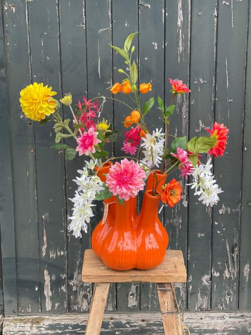 Tulpen vaas Oranje EK actie 26x35cm