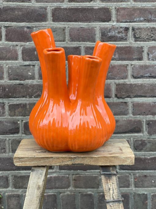 Tulpen vaas Oranje EK actie 26x35cm - Afbeelding 3