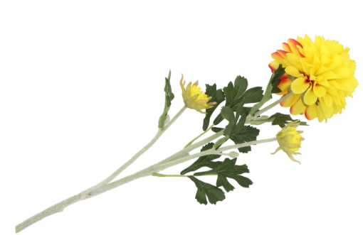 Zijde Dahlia geel 65cm - Afbeelding 2