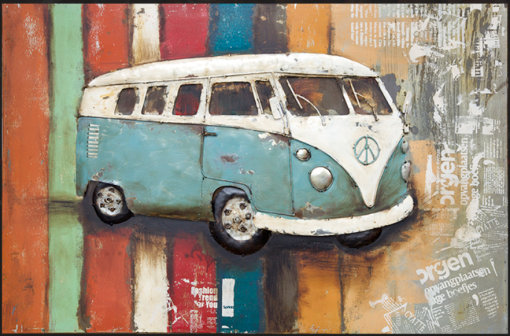 Schilderij VW bus