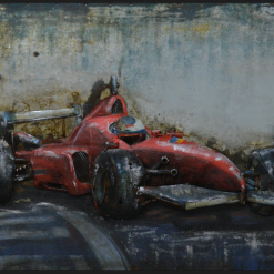 3D Schilderij F1 Ferrari metaal 40x60cm