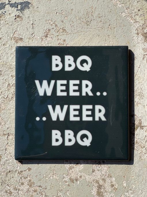 Tegeltje BBQ weer