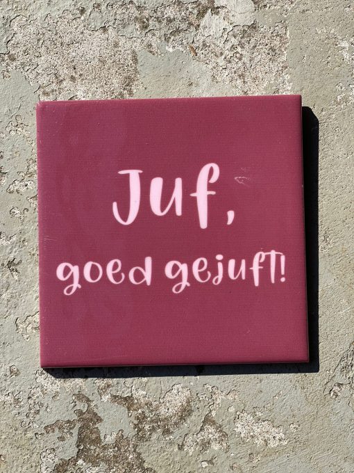 Tegeltje spreuktegel Juf