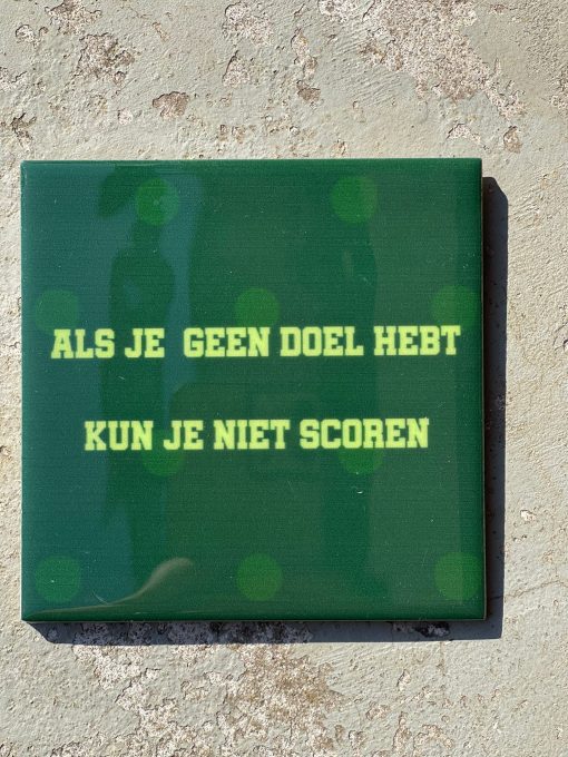 Tegeltje als je geen doel hebt