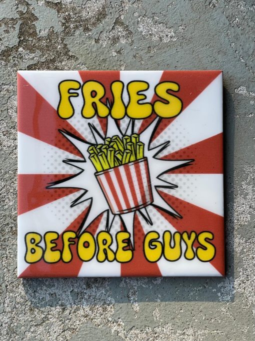 Tegeltje spreuktegel Fries before guys