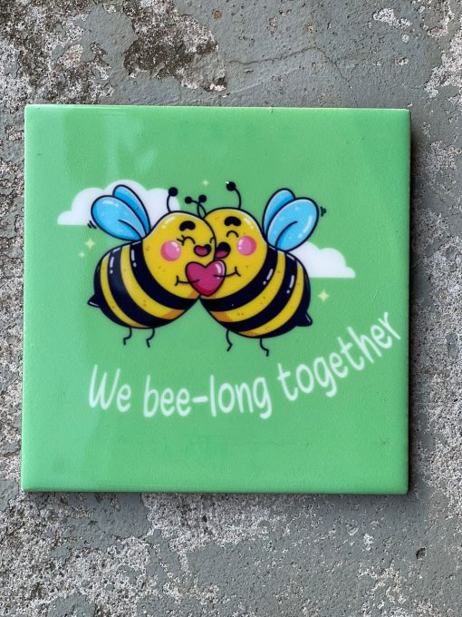 Tegeltje spreuktegel bee-long together