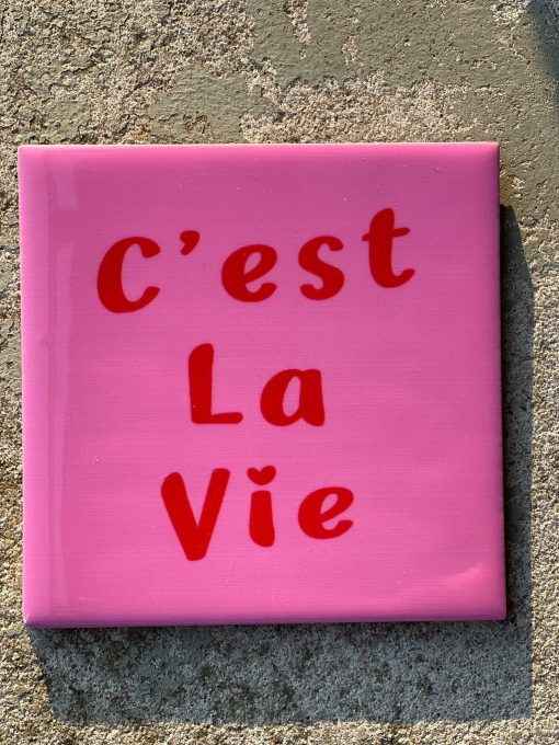 Tegeltje spreuktegel c'est la vie