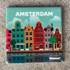 Tegeltje spreuktegel Amsterdam gekleurd