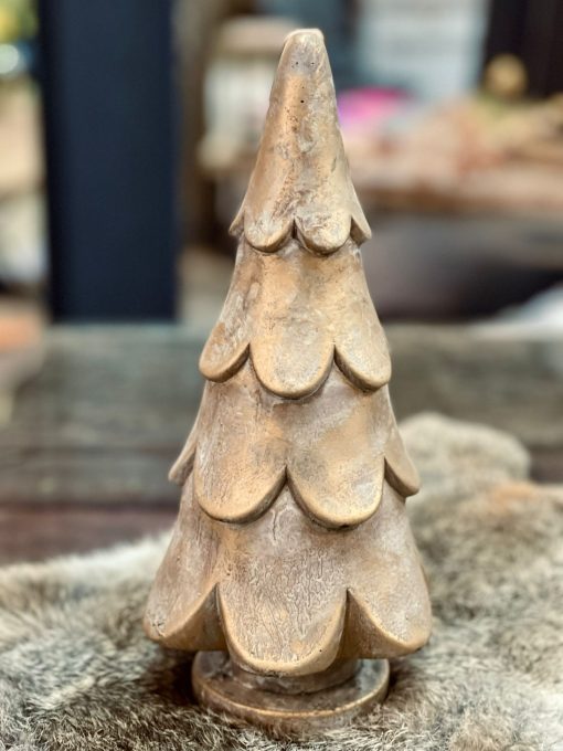 Stenen Kerstboom goud 30cm