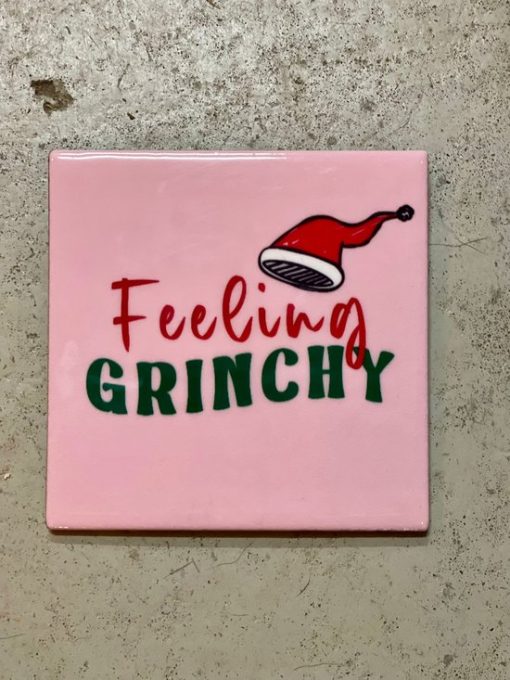 Tegeltje spreuktegel feeling grinchy