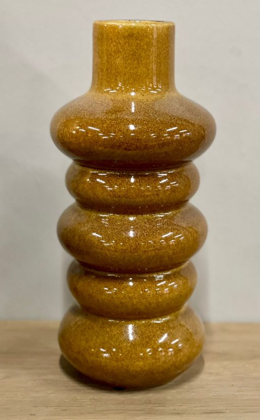 Aardewerk pebbles vaas oker 29 cm