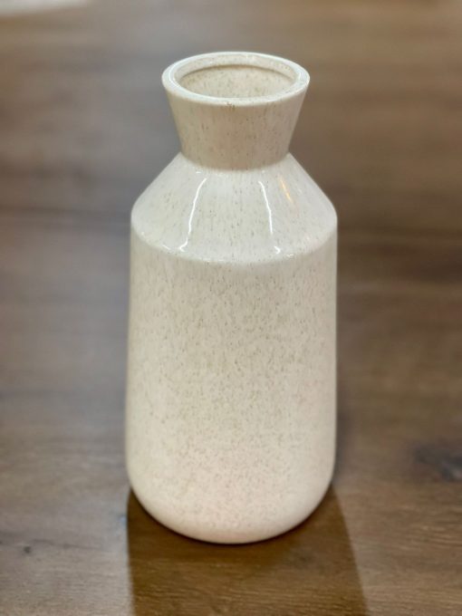 Aardewerk vaas beige