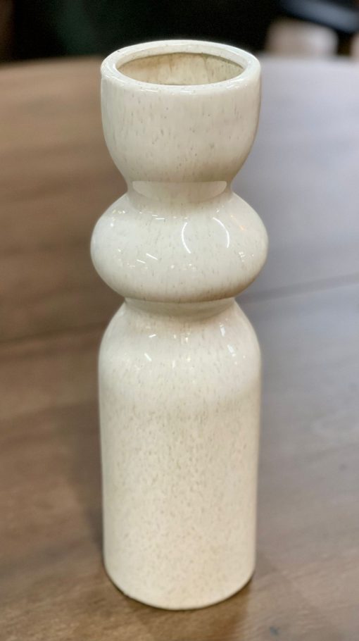 Aardewerk vaas beige 29,5cm