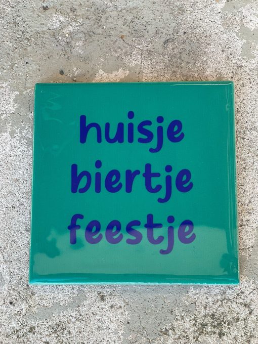 Tegeltje Huisje biertje feestje