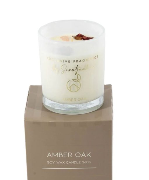 Geurkaars 260g amber oak