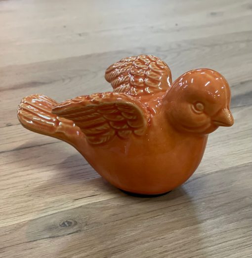 Aardewerk vogel Oranje M