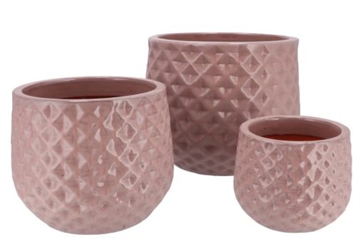 Bloempot porter roze 18x15cm ook voor buiten.