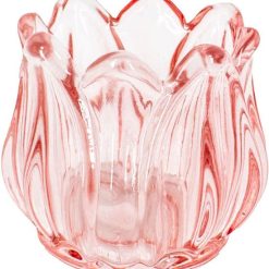 Waxinelichtje tulp roze