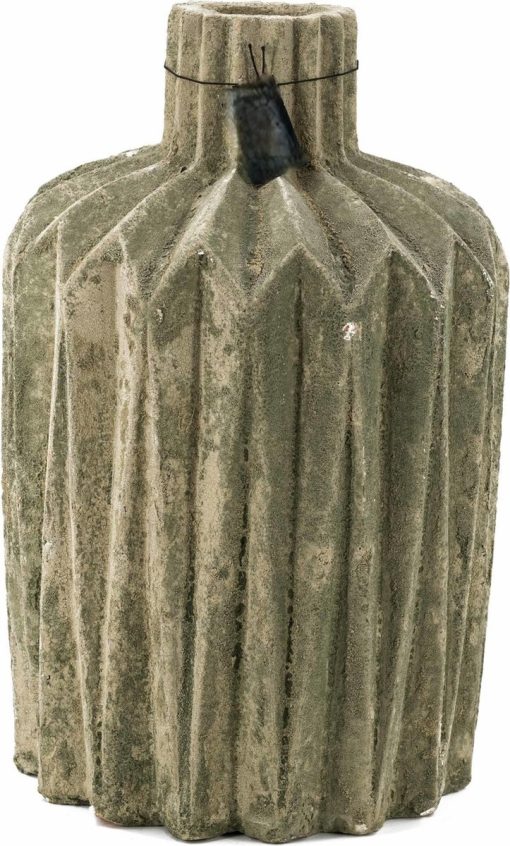 Aardewerk vaas groen