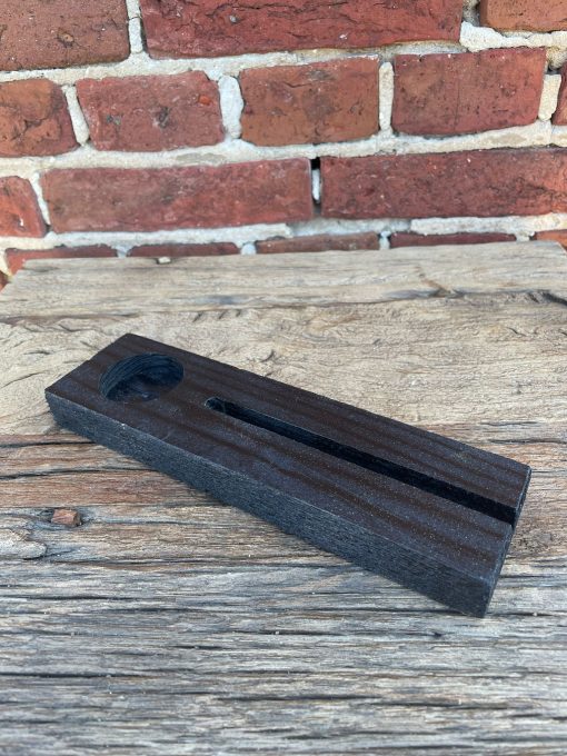 Tegelhouder met waxine 21x6cm Zwart, gerecycled hout. - Afbeelding 6